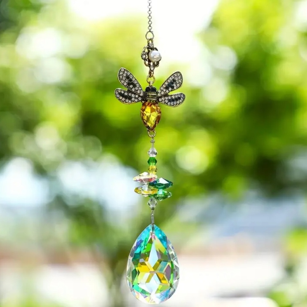 Diamond Bee Prism Suncatcher